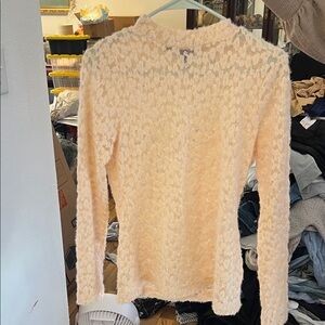 White House Black Market Cream Lace Blouse